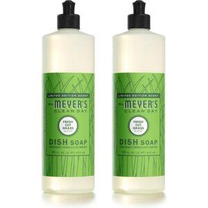 Bundle of 2 Mrs. Meyer's Clean Day Fresh Cut Grass Dish Soap - 16 fl oz